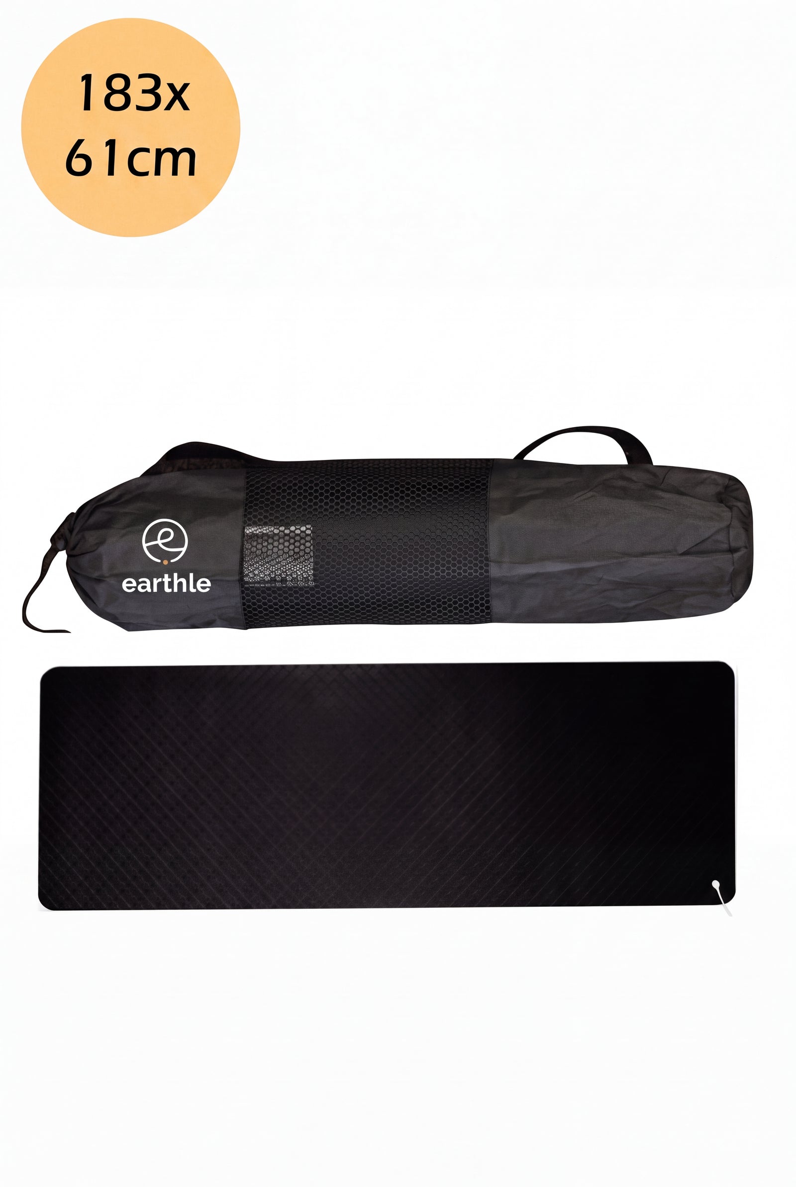 Esterilla de yoga de conexión a tierra Earthle con bolsa de transporte, 183 x 61 cm