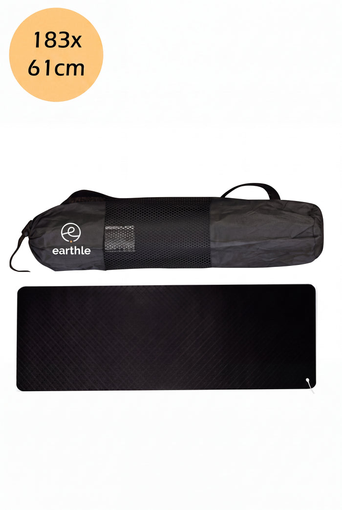 Esterilla de yoga de conexión a tierra Earthle con bolsa de transporte, 183 x 61 cm